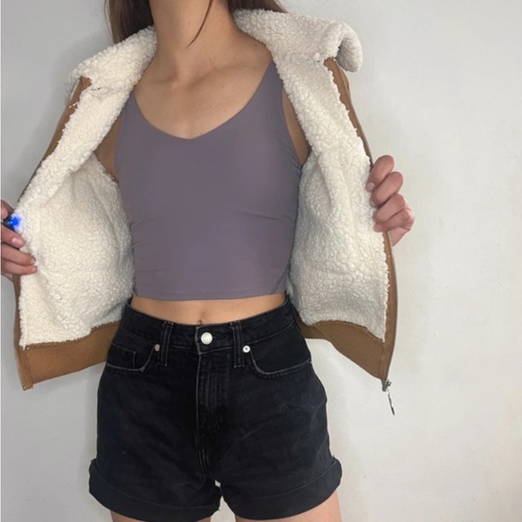 Faux suede jacket with sherpa lining - Picture 3 of 5